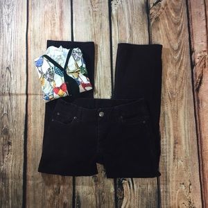 {J. Crew} straight leg plum corduroy pants